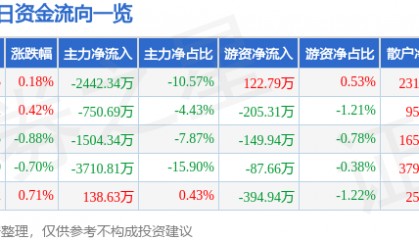 股票行情快报:锦江在线(600650)8月25日主力资金净卖出2442.34万元